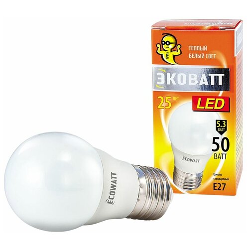 ECOWATT  /. P45 230 5.3W 2700K E14     4606400419808 320