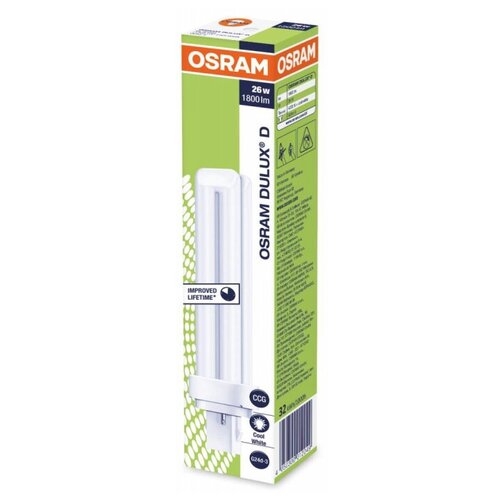      OSRAM CFL DULUX D 26W/840 G24D-3 2 .,  249  Osram