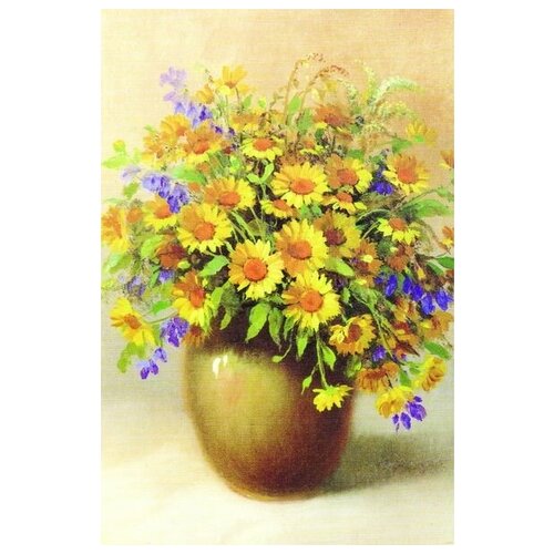 ����������� �� ������ ����� � ���� (Flowers in a vase) �11 ����� ���� 50��. x 76��. 2700�