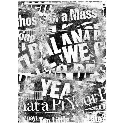 ������ �� ������ �����-����� ���������� �� ���� (Black-and-white composition of the words) 50��. x 69��. 2530�