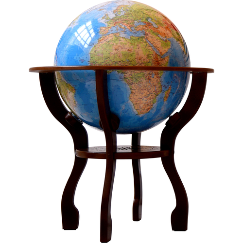 Физический глобус Земли на напольной деревянной подставке VIPGlobus d=64 см 71400р