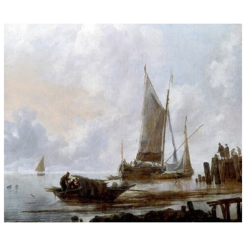         (Vessels Moored off a Jetty)   36. x 30.,  1130   