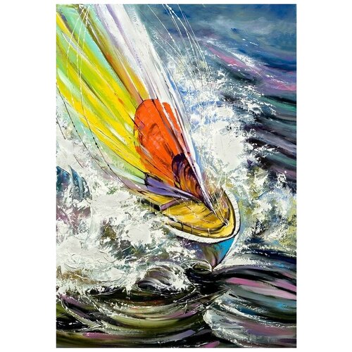 ������ �� ������ �������� � ���� (Sailboat in the sea) 50��. x 72��. 2590�