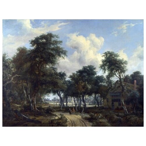         ( A Woody Landscape with a Cottage)   53. x 40.,  1800   