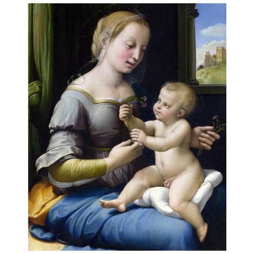 ����������� �� ������ ������� � ��������� (The Madonna of the Pinks) ������� ����� 40��. x 50��. 1710�