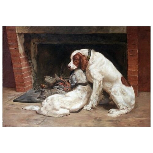         (Two dogs by the fire)   59. x 40.,  1940   