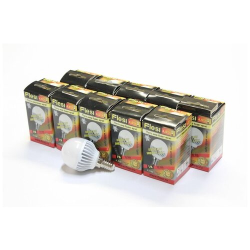 10 ��. ����� ������������Flesi LED G45-4,5W 220-240V, E14 3200K, SMD2835 590�