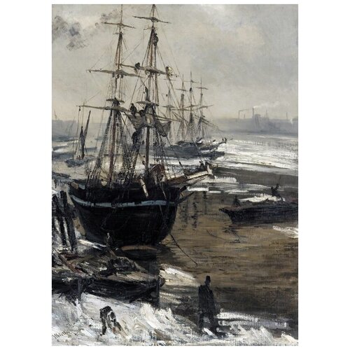 ����������� �� ������ ����� �� ����� (The Thames in ice) ������� ������ 50��. x 69��. 2530�