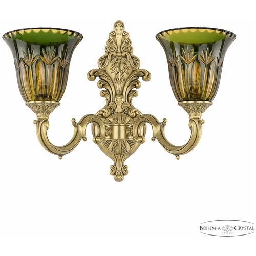 7214B14/2/175 FP P2 U Amber-Green/H-1I ��� Bohemia Ivele Crystal 20365�