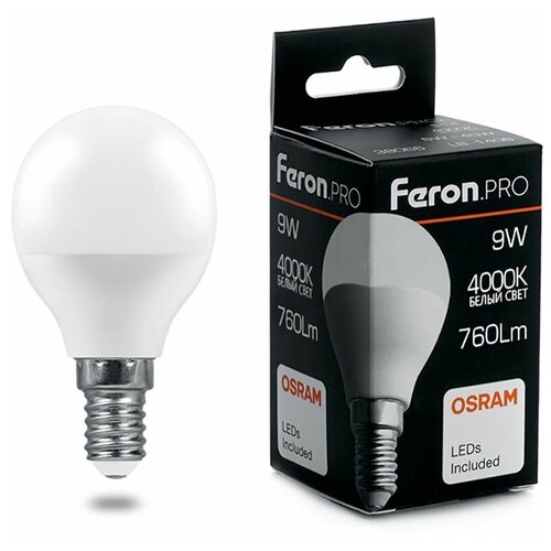    Feron.PRO LB-1409  E14 9W 4000K,  244  Feron