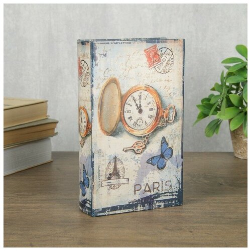Сейф-книга дерево кожзам - Карманные часы. Париж, 21х13х5 см 1154р