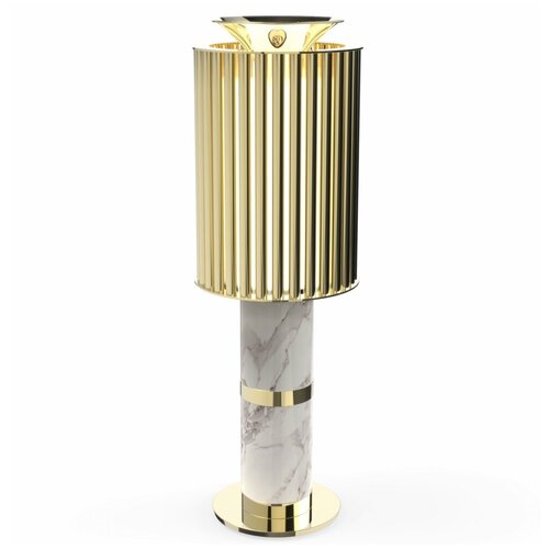   Donna Table Light in Brass with White Marble Base 51200