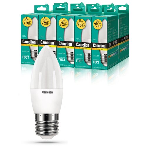    10   Camelion LED8-C35/830/E27,  910  CAMELION