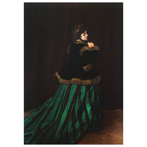 ����������� �� ������ ������� � ������� ������ (The Woman in the Green Dress) ���� ���� 30��. x 43��. 1290�