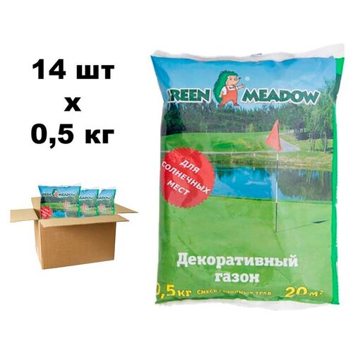 Семена газона GREEN MEADOW Декоративный газон Солнечный 14 шт по 500 г 3627р