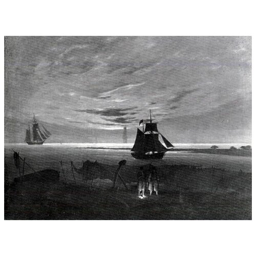         (Evening at the Baltic Sea)    54. x 40. 1810