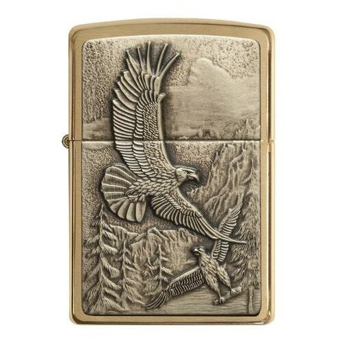    ZIPPO 20854 Soaring Eagles   Brushed Brass -   7650