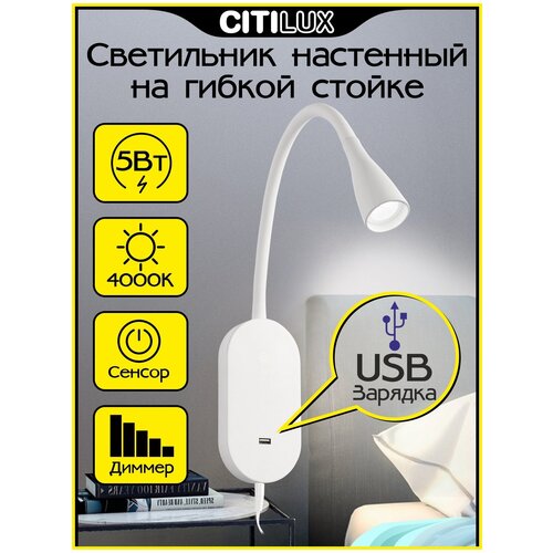 Citilux  CL704380N LED    USB  3348