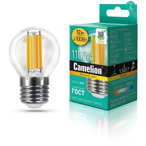   Camelion LED12-G45-FL/830/E27 215