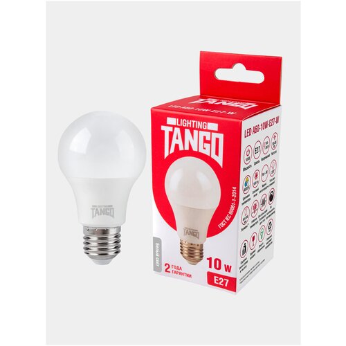    5 10W E27 A60 4000K 220V (TANGO LED 60-10W-E27-W) TANGO,  372  Tango