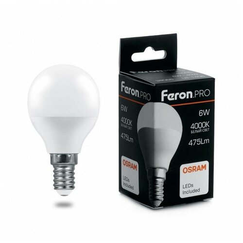  Feron  , (9W) 230V E14 6400K G45, LB-1409 1 .,  608  Feron