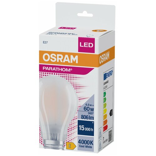  PARATHOM CL A GL FR 60 non-dim 6,5W/840 E27,  5116  Osram