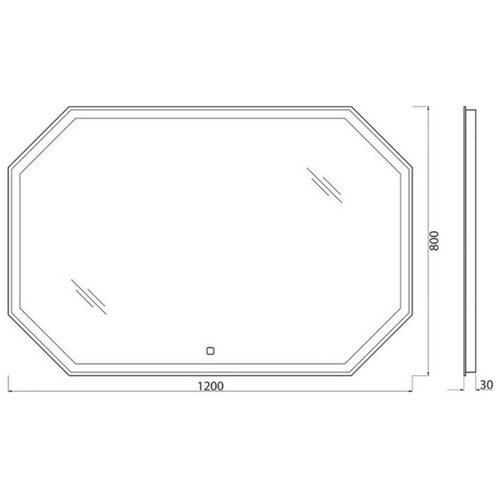  BelBagno SPC-OTT-1200-800-LED-TCH 12590