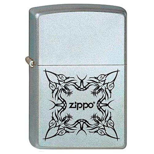  Zippo 205  Tattoo Design Satin Chrome 4090