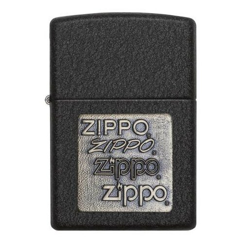   ZIPPO 362 ZIPPO Logo   Black Crackle 6800