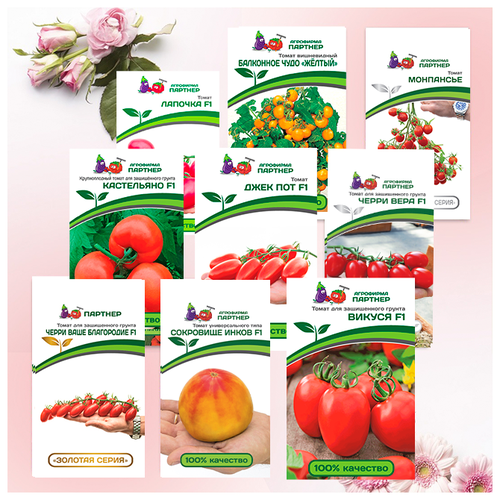 Набор семян овощей №6 Агрофирма Партнер (10 пакетов в наборе + 1 пакет Семена Маркет в дополнение) 1827р