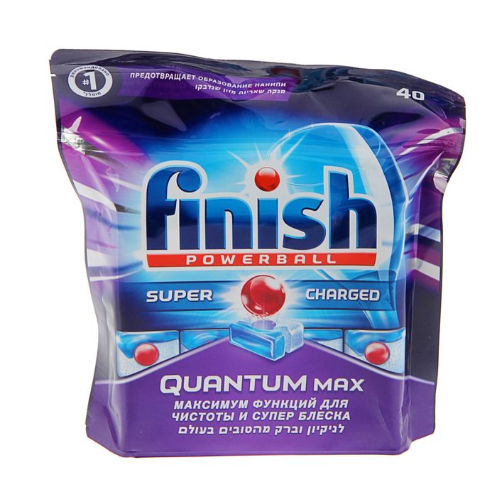 Finish Quantum Max Таблетки для мытья посуды в посудомоечных машинах 40шт 1292р