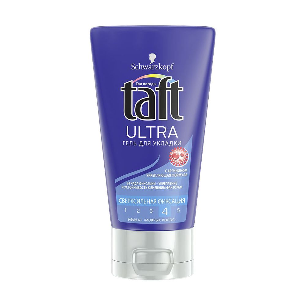 Taft Ultra Гель для укладки эффект мокрых волос сверхсильная фиксация 150мл 230р
