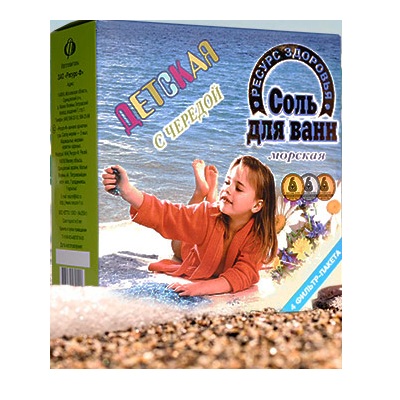 Соль Морская для ванн детская коробка Череда 1кг (4 фильтр-пакета) 83р