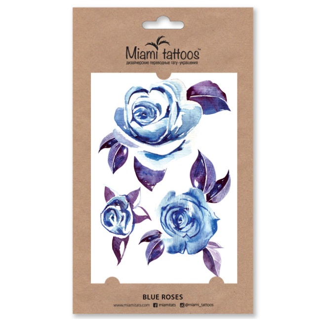 Miami Tattoos    Blue Roses 1 10x15 390