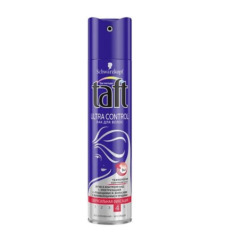 Taft Лак для волос Ultra Control сверхсильная фиксация 225 мл 274р