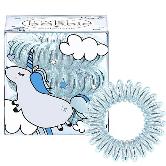 Invisibobble Резинка-браслет для волос ORIGINAL Unicorn Henry голубой металлик (3083) 290р