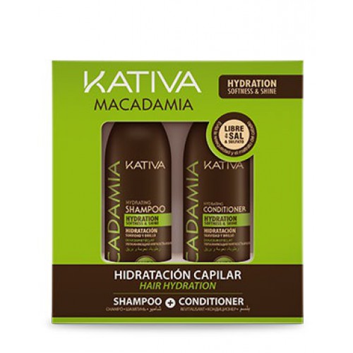 Kativa Macadamia набор Интенсивное увлажнение кондиционер 100мл+шампунь для нормальных и поврежденных волос 100мл 590р