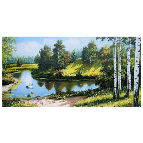       (A pond in the woods) 2 79. x 40. 2430