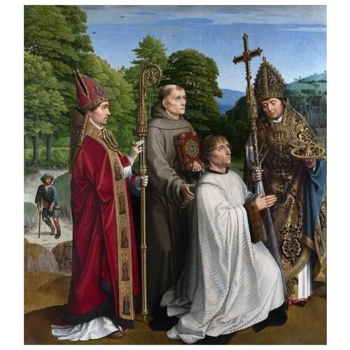        (Canon Bernardijn Salviati and Three Saints)   60. x 67. 2810