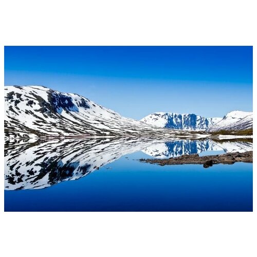        (Snow-covered mountains near the lake) 3 45. x 30. 1340