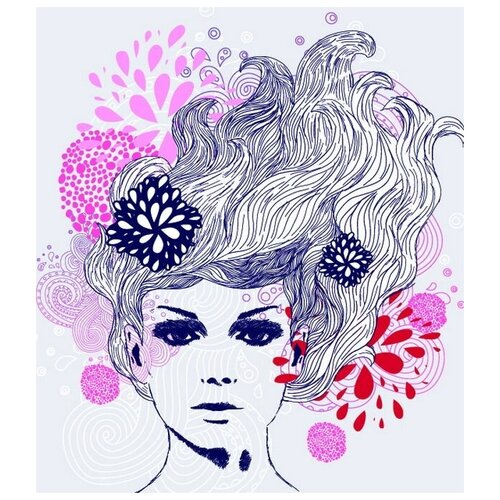         (Girl with flowers in her hair) 30. x 34. 1110