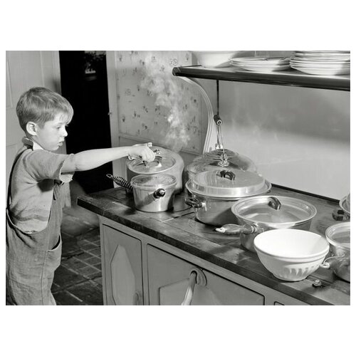       (The boy in the kitchen) 68. x 50. 2480