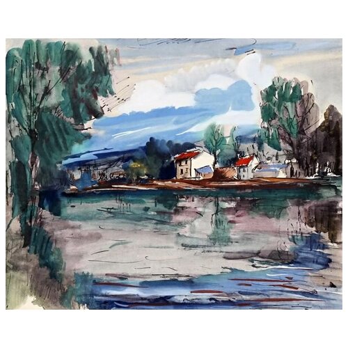         (Landscape with House and River)   37. x 30. 1190
