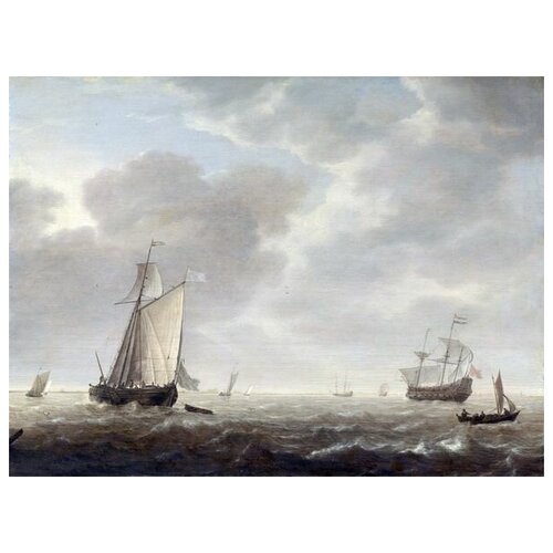         (A Dutch Man-of-war and Various Vessels in a Breeze)    67. x 50. 2470