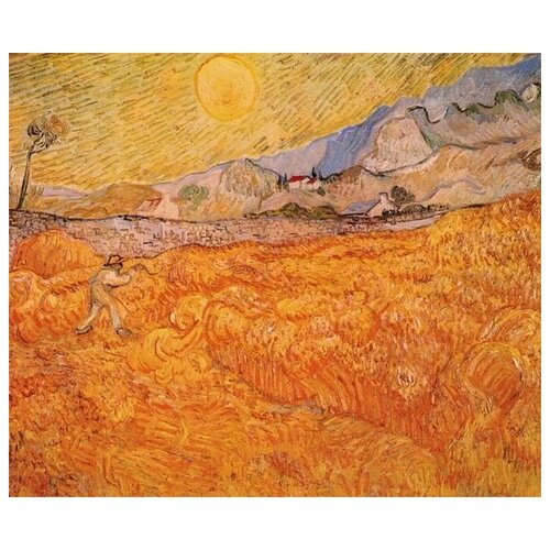          (Wheat Fields with Reaper at Sunrise)    60. x 50. 2260