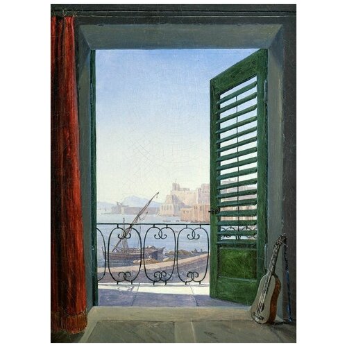         (Balcony overlooking the Bay of Naples)   40. x 55. 1830