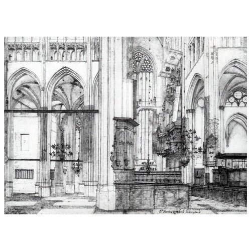        (The interior of the church in the Netherlands) 5    55. x 40. 1830