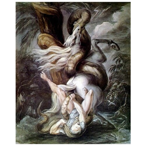         (Horseman Attacked by a Giant Snake)    50. x 62. 2320