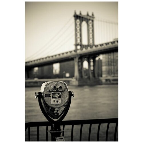         - (An observation deck near the bridge in New York City) 50. x 75. 2690