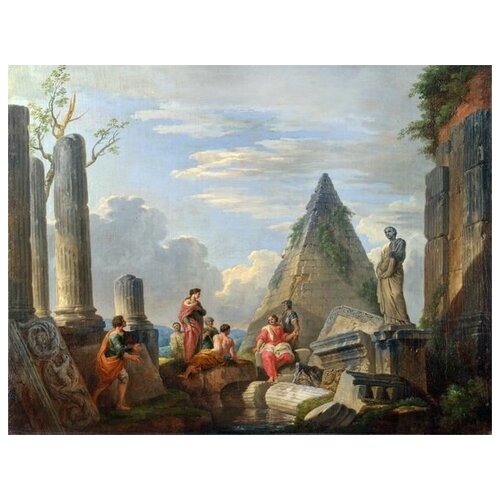        (Roman Ruins with Figures)    52. x 40. 1760